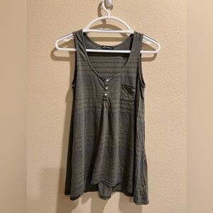 Ella Moss Green Striped Tank Top